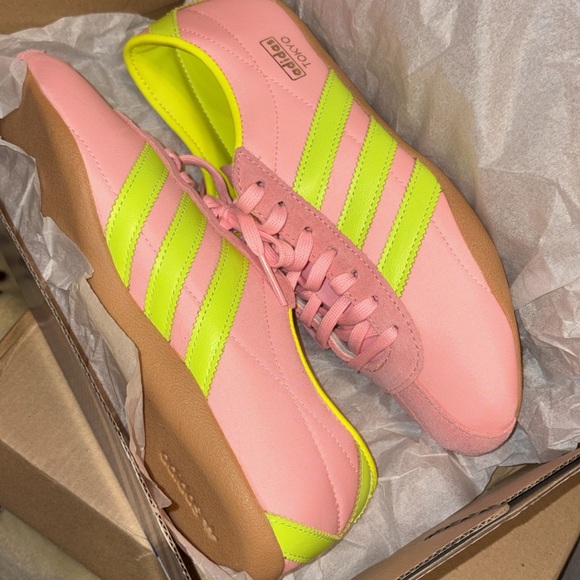 adidas Shoes - Adidas Women's Pink and Yellow Sneakers